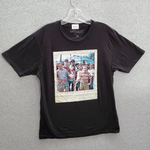 The Sandlot Men T-Shirt Medium Black Group Poster Graphic Short Sleeve Tee - Picture 1 of 7